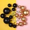 66 Pieces Mini Balloon Cake Topper Set - Includes Faux Pearl Balls and Cake Picks in Gold and Black for DIY Cake Insert Topper, Perfect for Anniversary, Graduation, Birthday Party, and Baby Shower Decorations